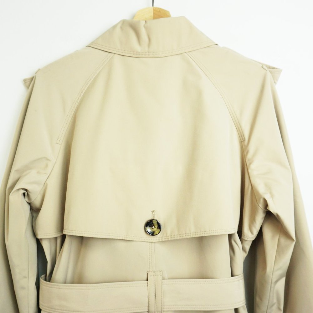 NWT London Fog Double Breasted Trench Coat Stone L - Picture 7 of 9